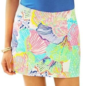 Lilly Pulitzer January Skort Roar of the Seas Coral Ocean Womens 8 Pickleball